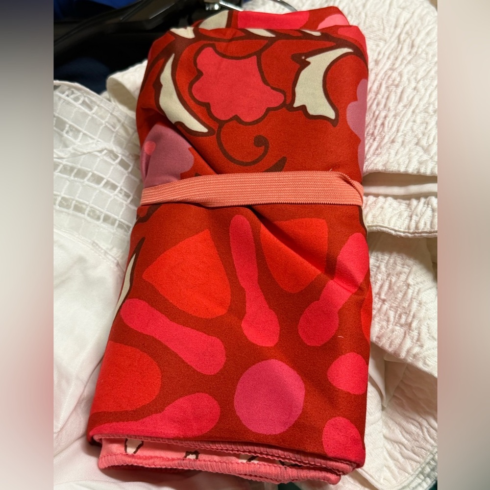 RHODE Red and Pink Printed beach blanket/wrap